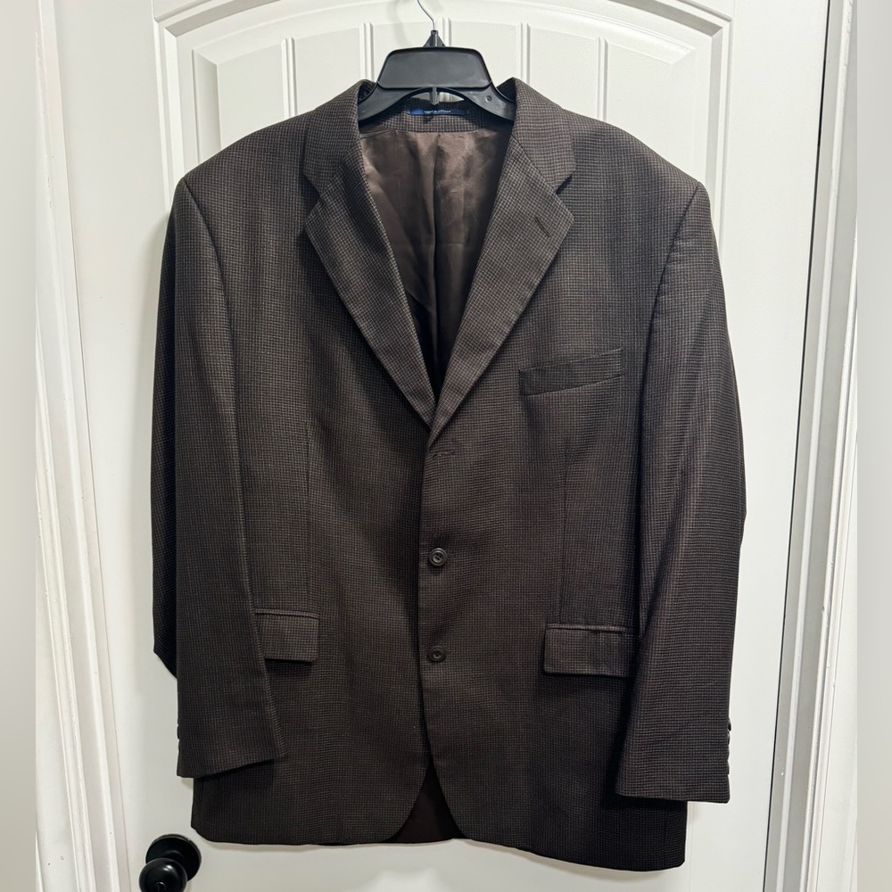 Franco Tassi Dark Brown Men's Blazer Size 46R